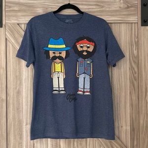 Cheech & Chong graphic T size medium blue vintage